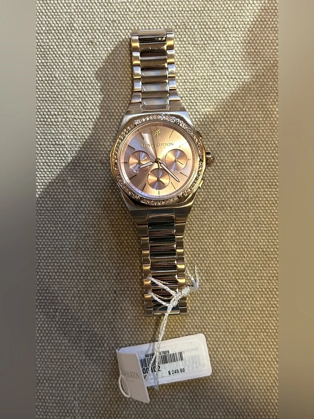 Olivia Burton MultiFunction RoseGold Watch With 38mm Chronograph Face